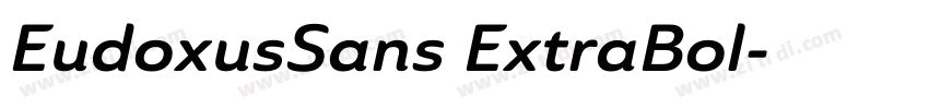 EudoxusSans ExtraBol字体转换
